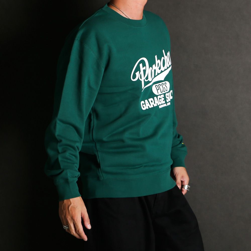SCRIPT COLLEGE SWEAT - GREEN / スウェット