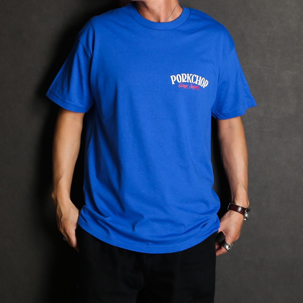 PCP BACK TEE - BLUE / ショートスリーブTシャツ