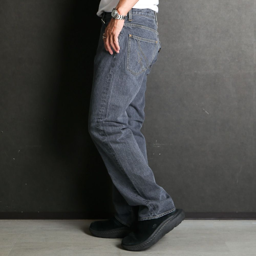 RATS - GRAY DENIM PANTS / ストレートシルエット デニムパンツ