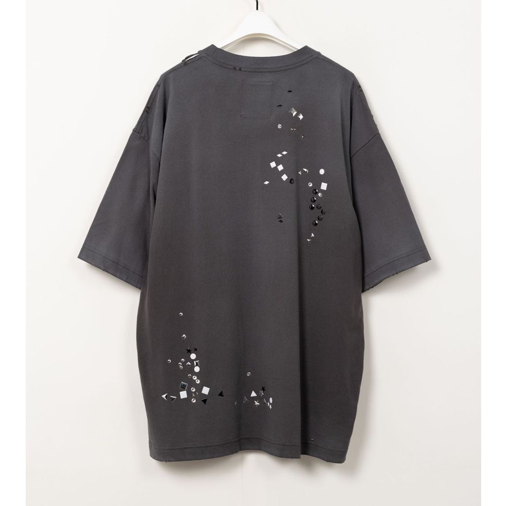 Embellished Sticker Tee - BLACK / エンブリッシュド ステッカー Tシャツ / A16TS592