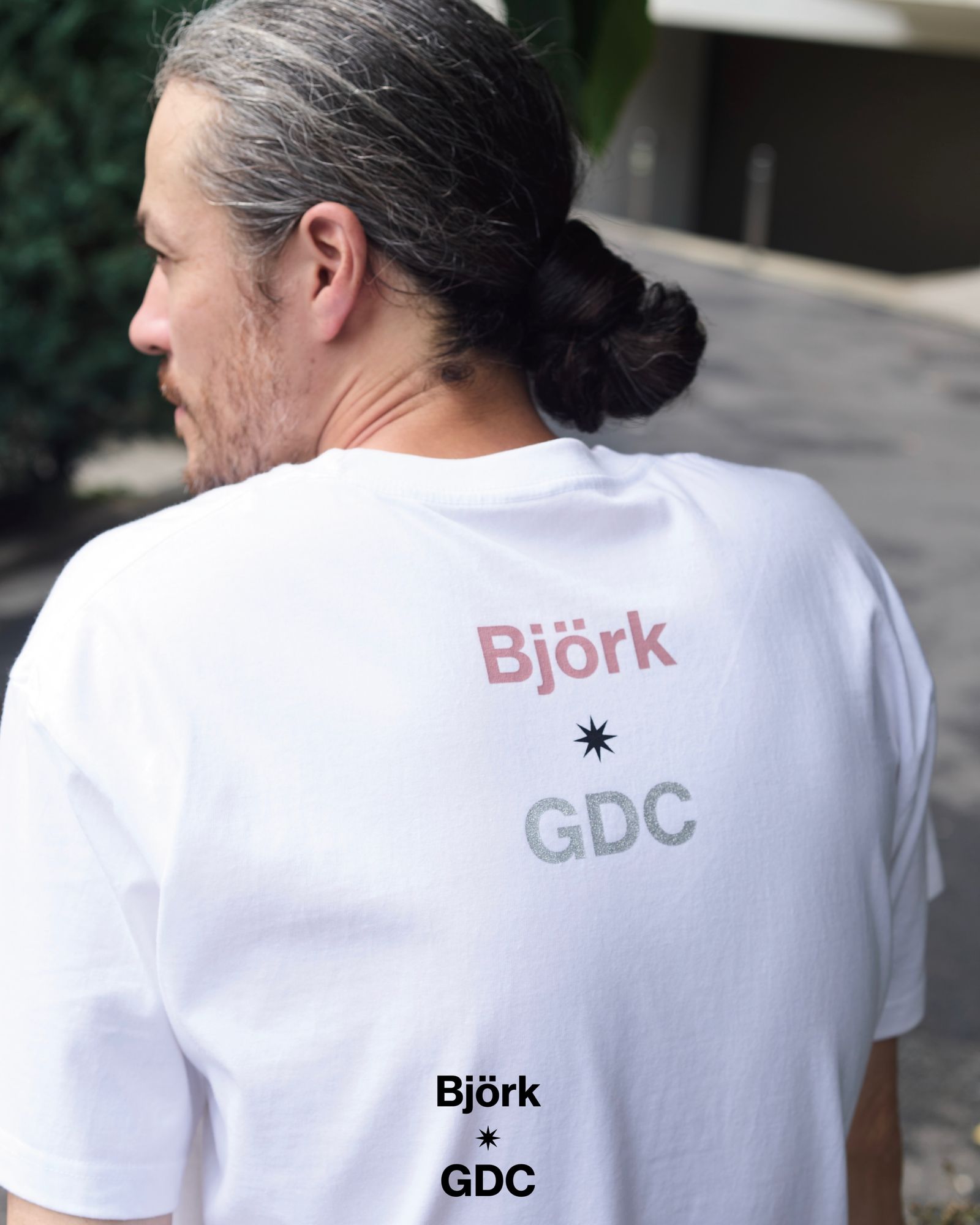 【ラスト1点-サイズM】 【Bjork by Kevin Cummins×GDC】 Monochrome Tee - WHITE / Tシャツ / GD0584