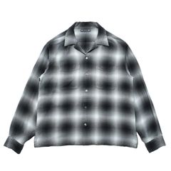 R.Flannel Ombre Open Collar SH - BLT / 2604-5002