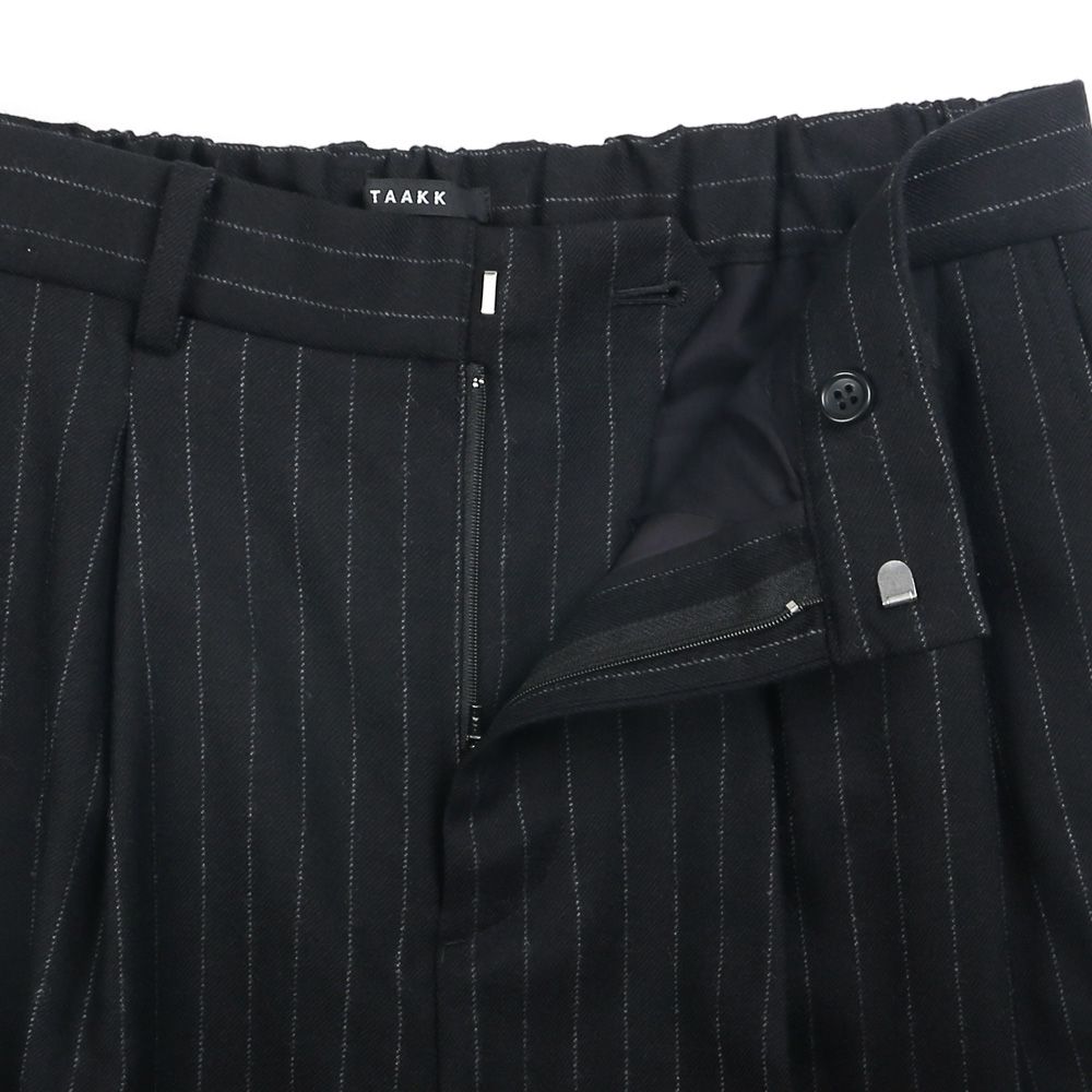【ラスト1点-サイズ2】 "Jomon Relief" Wide Trousers - Black / ワイドトラウザー / TA26AW-PT063