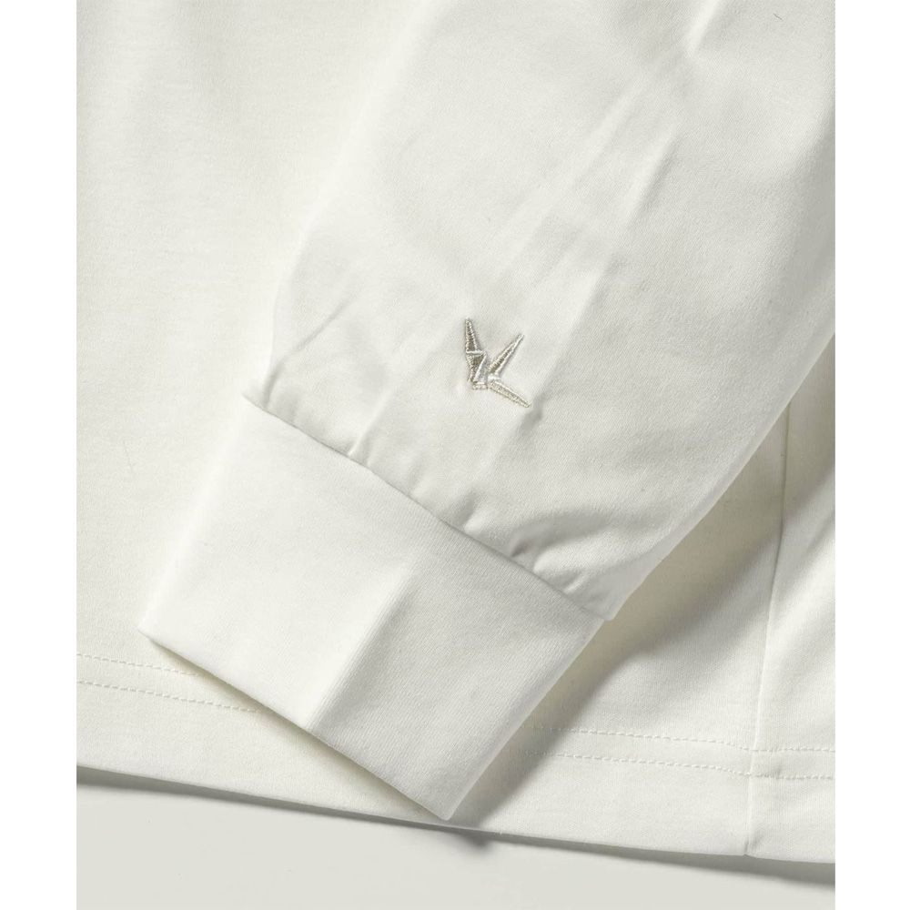 SUPER MERCERIZED LONG SLEEVE T-SHIRT - WHITE / ダブルシルケット ベーシック ロングスリーブTシャツ / UST-24059