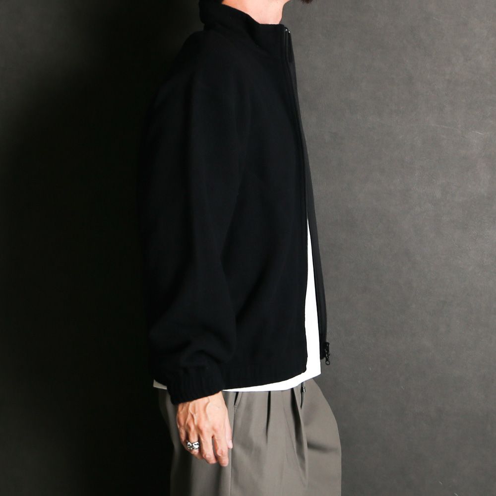 TRACK JACKET - BLACK / スーパー130s ウールナッピング - トラックジャケット / M25D10CS01C