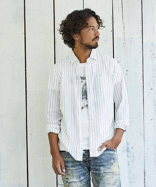 C/LI STRIPE SHIRTS / ストライプシャツ / TSH-S2105