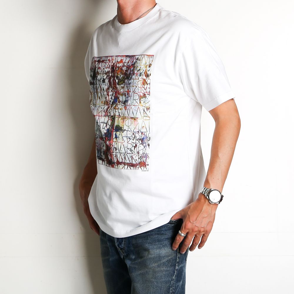 × baanai / "EXPERIMENTALISM" White T-SH EXPERIMENTALISM T-SH / 2206-6002