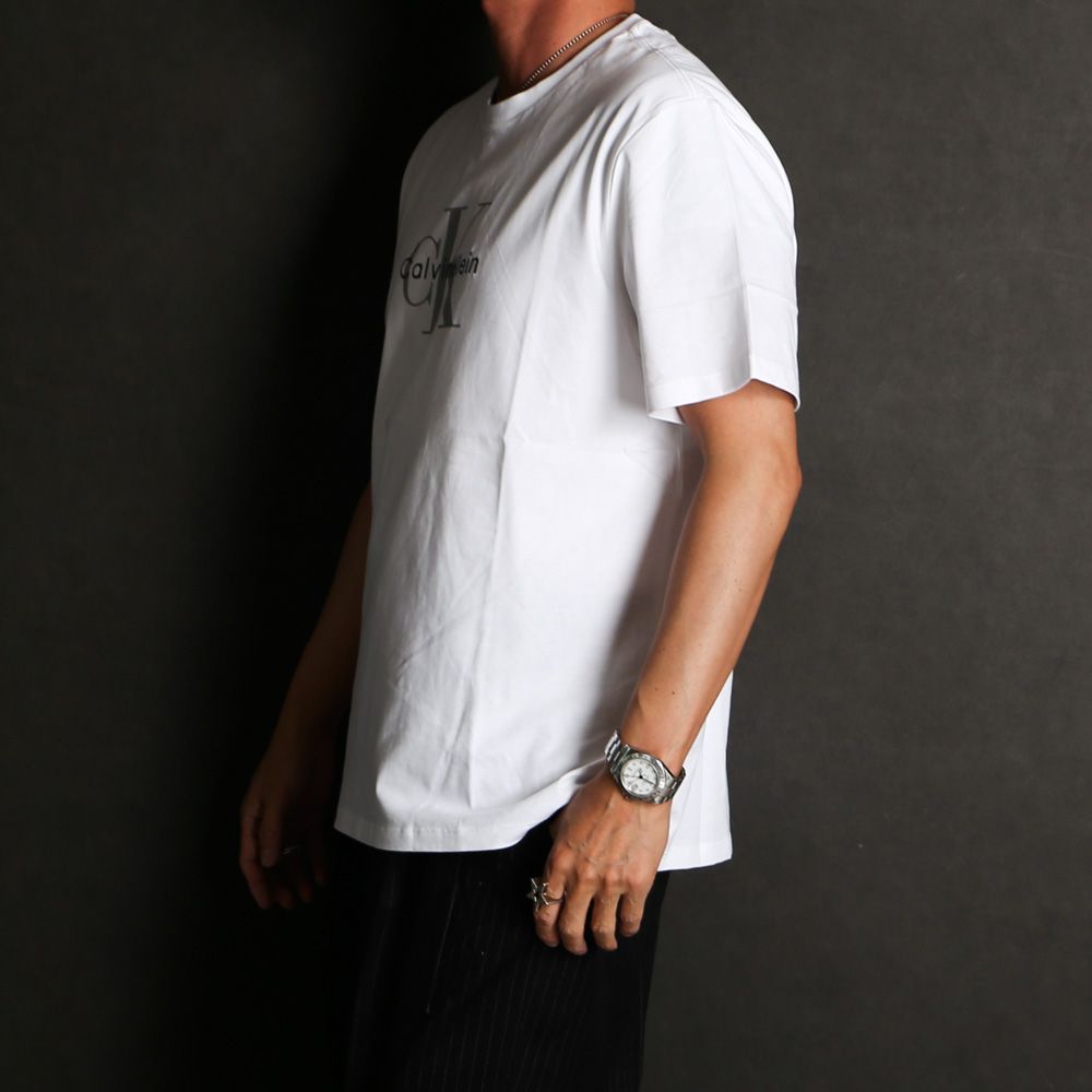 Calvin Klein Jeans - SS HERO MONOLOGO TEE - WHITE / Tシャツ