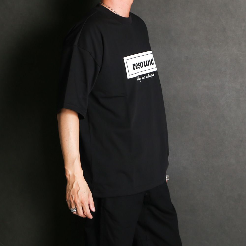 BOX OVER TEE - BLACK / オーバーサイズ ボックスロゴTシャツ / RC40-T-007