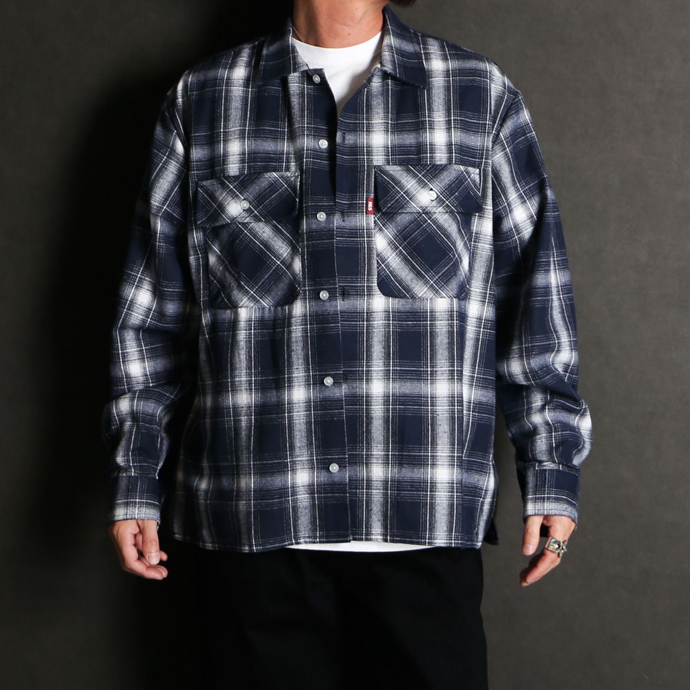 Ombre Check L/S Shirt (26ss) - Blue / オンブレチェックシャツ / HS-020526