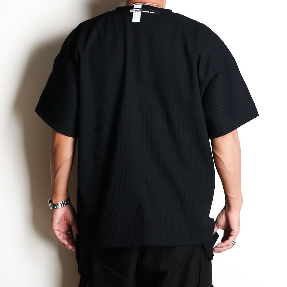 THE LINKED WAFFLE S/S TEE - BLACK / 2501002