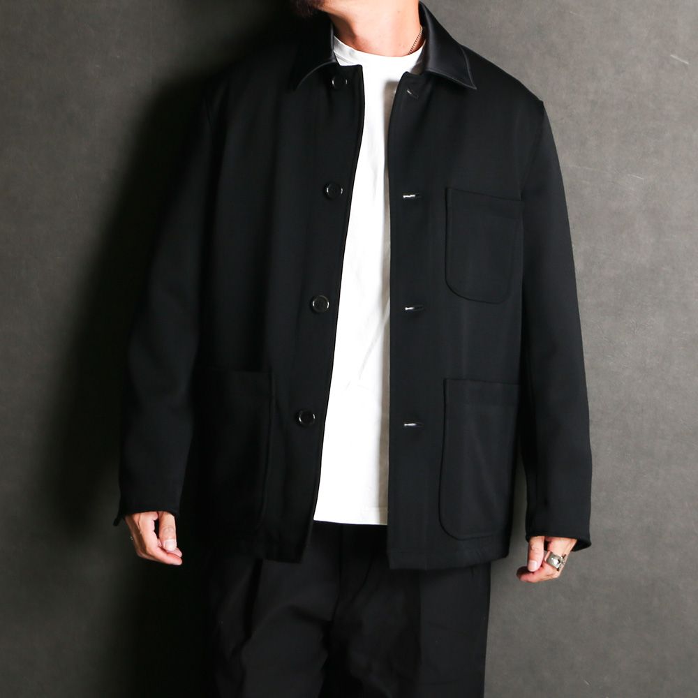 TUXEDO COVERALL - BLACK / ポロワース タキシードクロス - タキシードカバーオール / A25C11JK01C