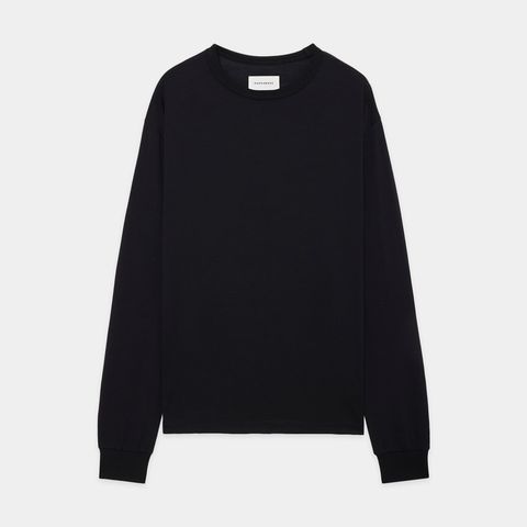 Relaxed Fit L/S Tee - Black / スーパー160sウール 防縮天竺 - リラックスドフィットL/S Tee / A26C12CS01C