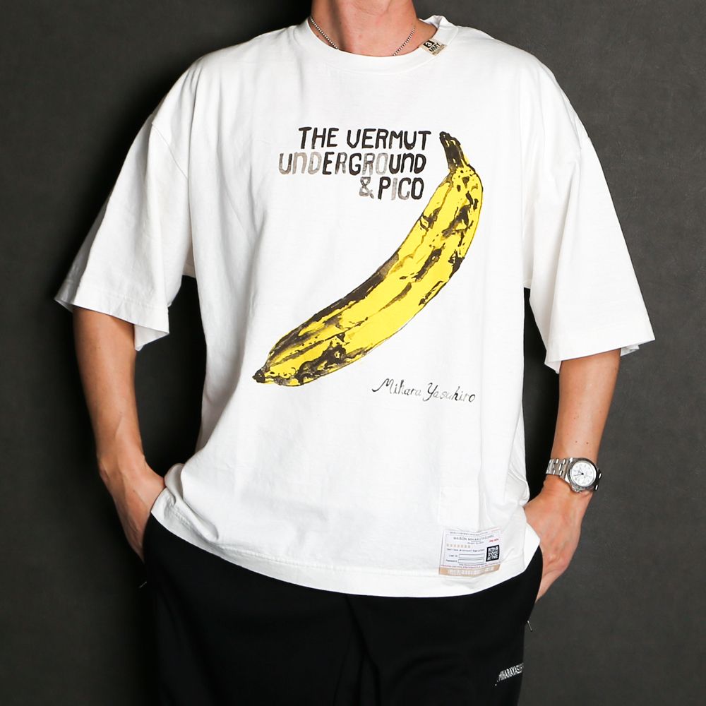 トップス新品 Mihara Yasuhiro banana logo Tシャツ