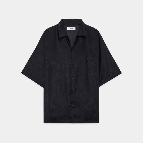 SILK OPEN COLLAR S/S SHIRT - PAISLEY / シルク羽二重 - シルクオープンカラーシャツ / M26A21SH02B