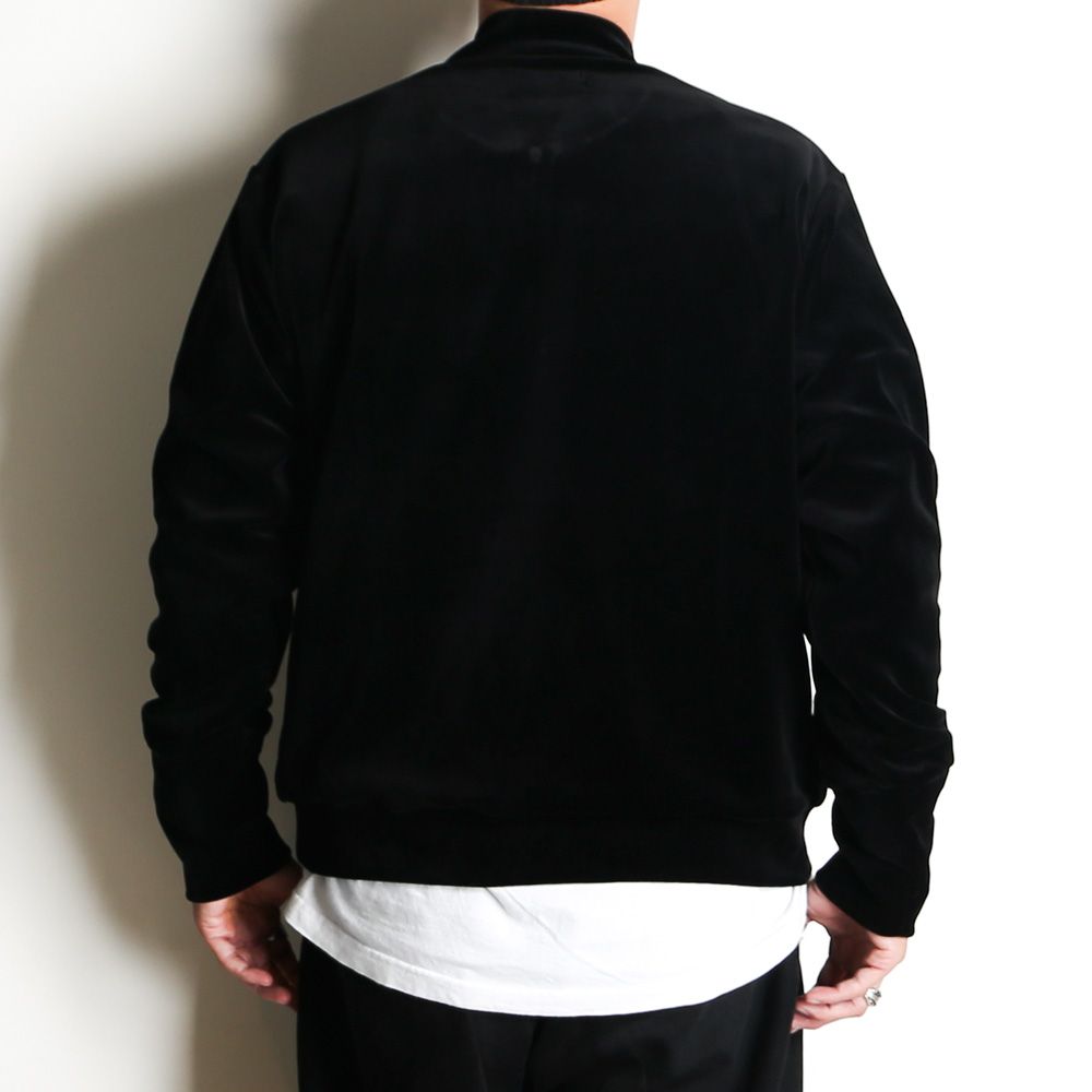 Half Zip Track Jacket - dark navy / オーガニッコットンベロア - ハーフジップトラックジャケット / M25C19CS02C
