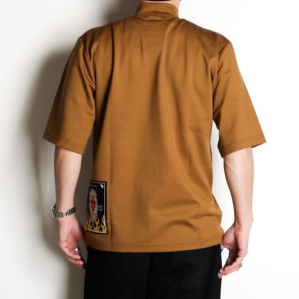 "TENDER"LOGO MOCK NECK TEE / GY-TO-4231