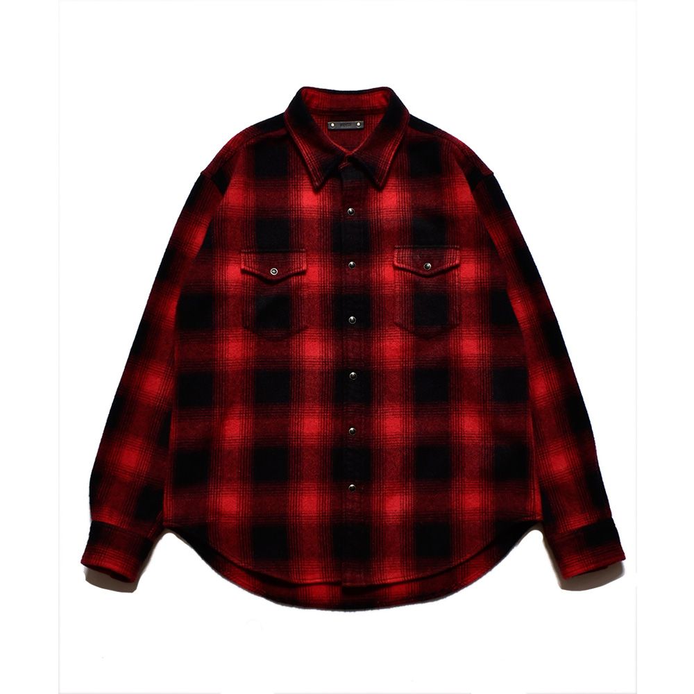 MINEDENIM - 【ラスト1点-サイズ3】 Ombre Check Flannel RF Western