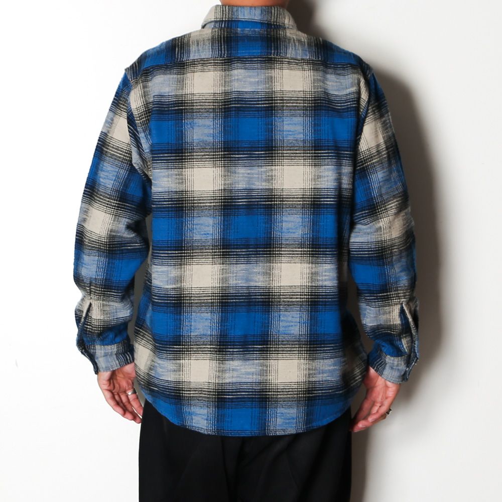 Heavy Cotton Flannel Ombre Work Shirt  - BPT / MDFBF09503