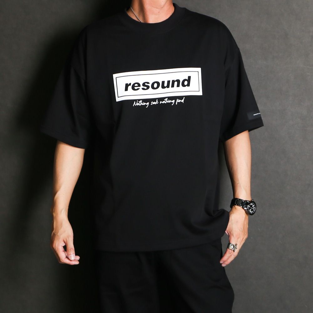 BOX OVER TEE - BLACK / オーバーサイズ ボックスロゴTシャツ / RC40-T-007