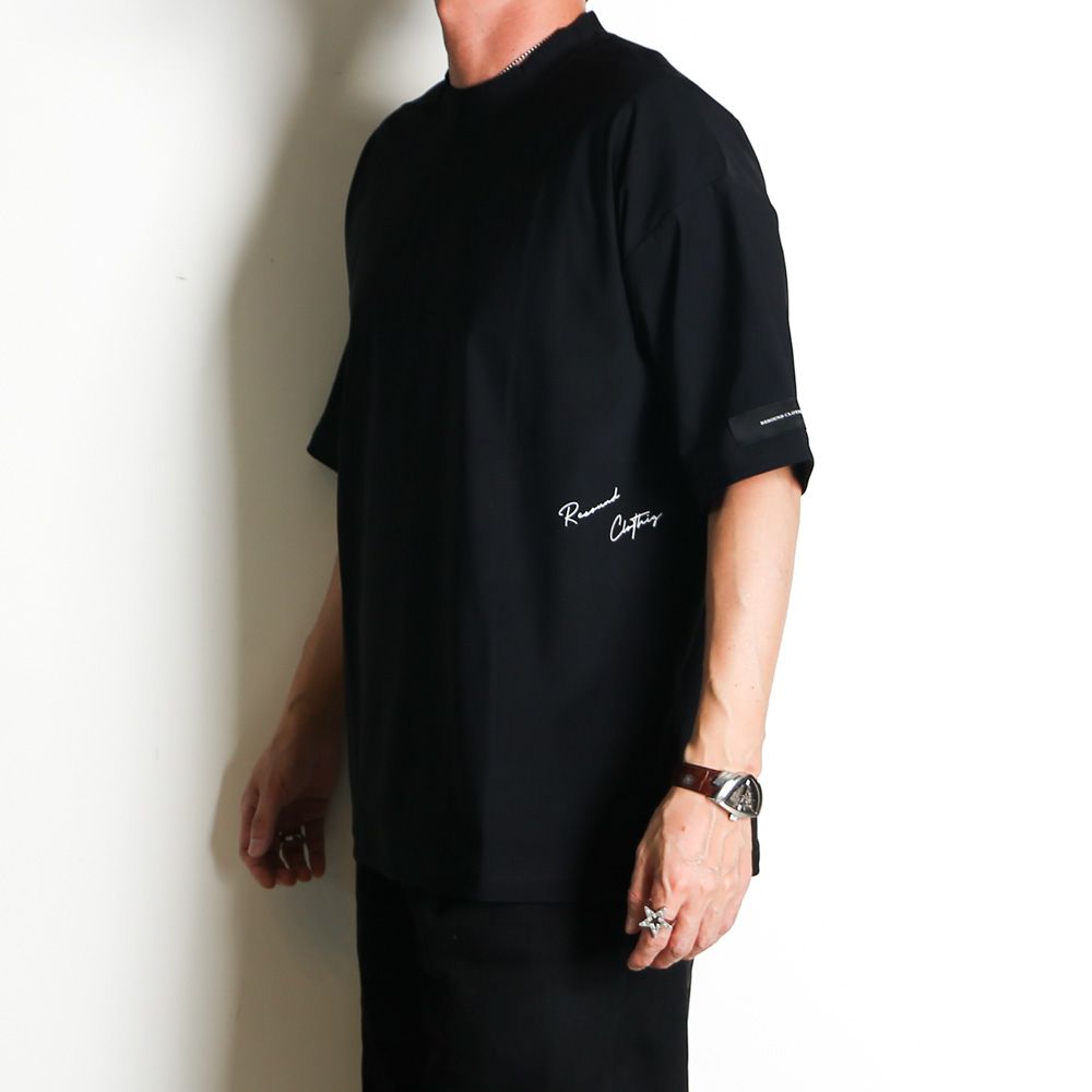 SIDE RC OVER TEE - BLACK / オーバーサイズ ナイロンTシャツ / RC39-T-004