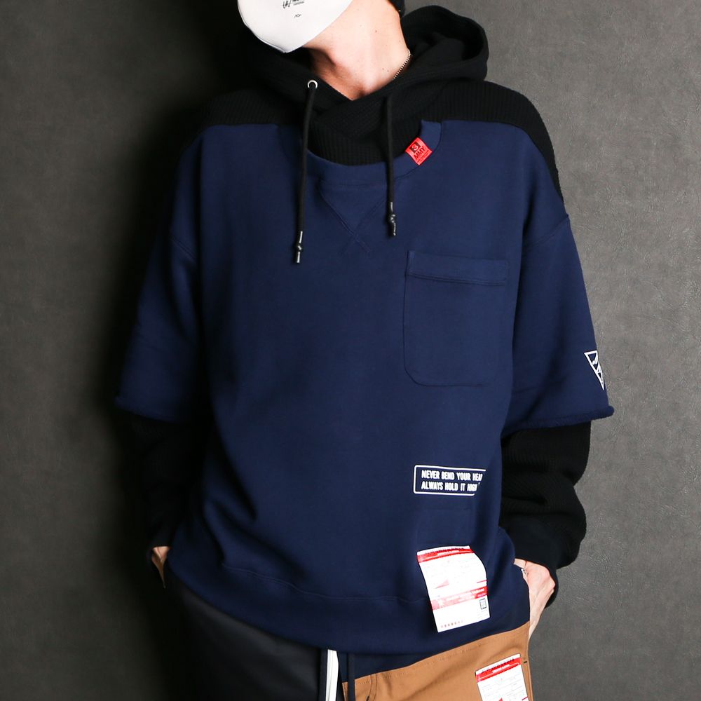 Maison MIHARA YASUHIRO - Half Sleeve Layerd Hoodie / A06HD581