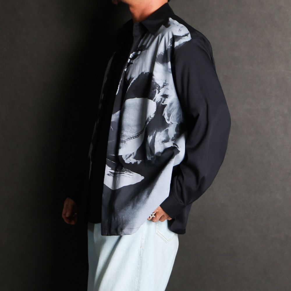 "FLOWER PRINT" SHIRTS - BLACK / シャツ / TA24AW-SH026