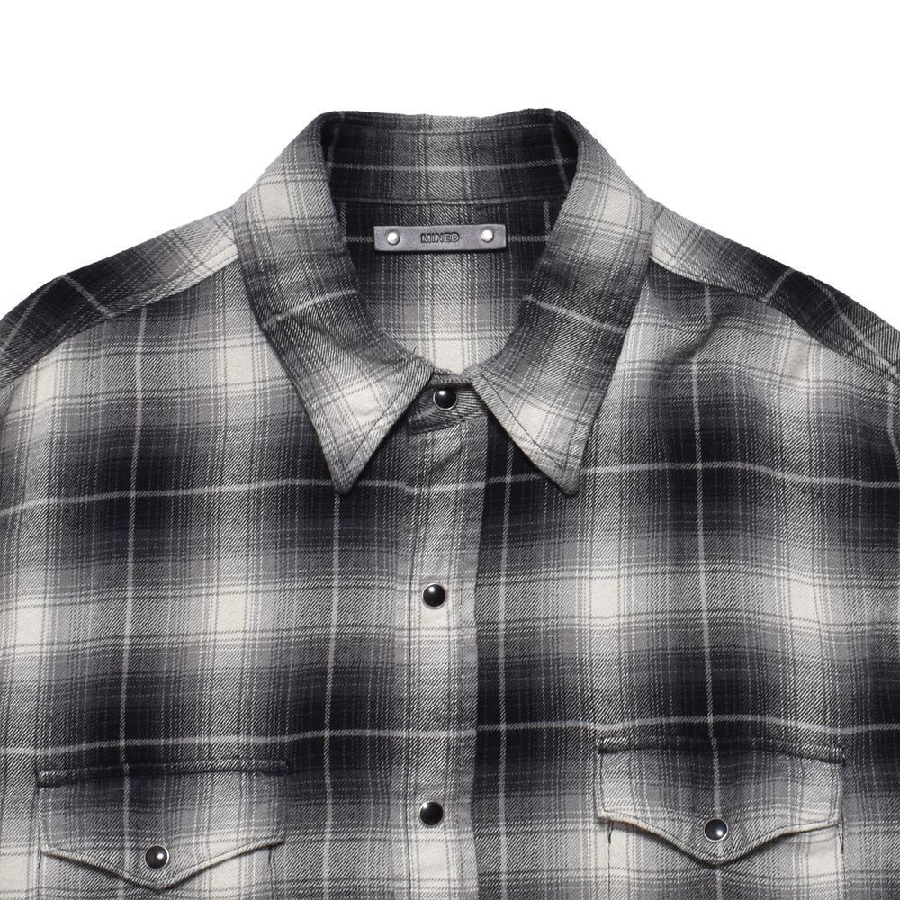 R.Flannel Ombre Western Shirt  - BLT / MDFBF10502