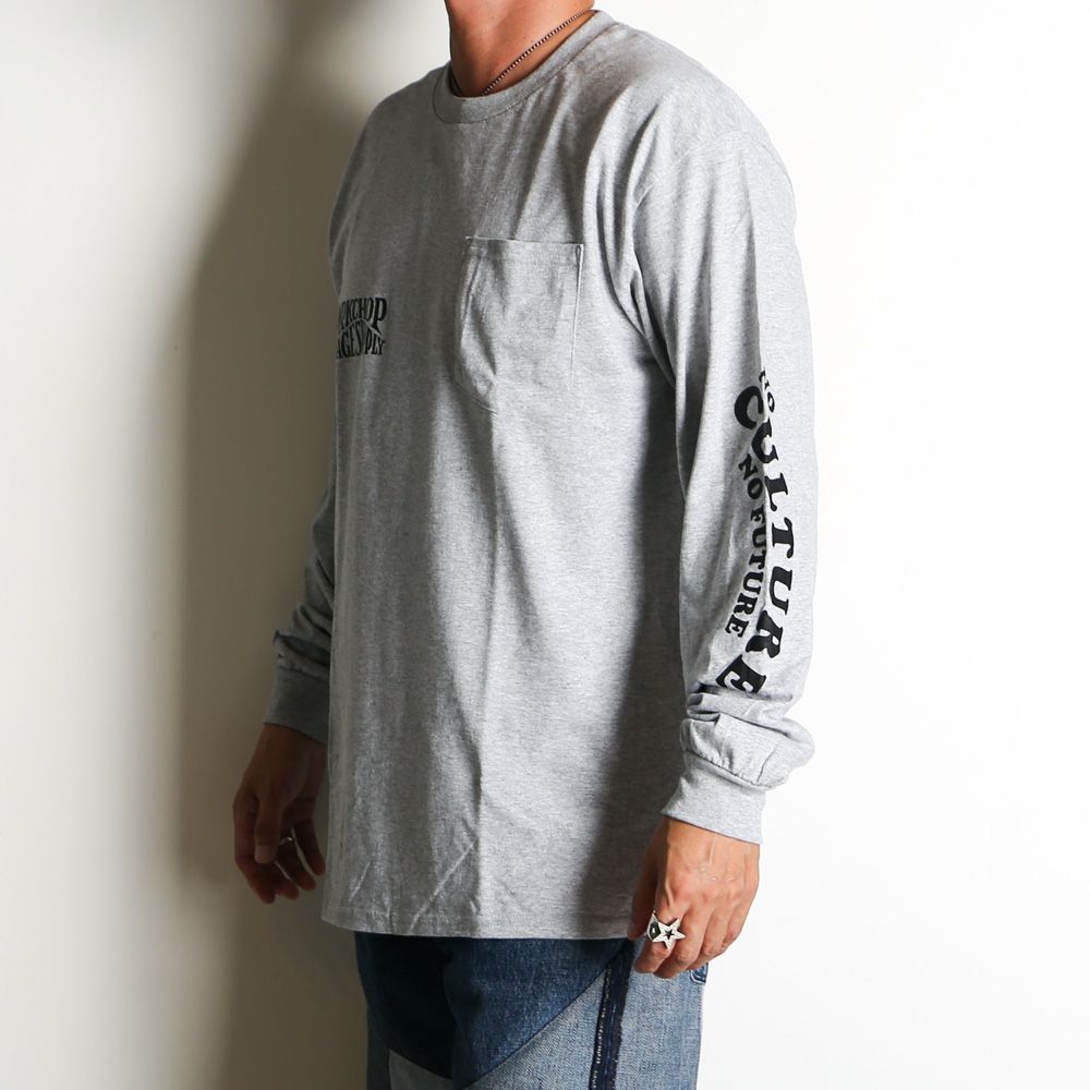 WAVE LOGO L/S TEE - GRAY / ロングスリーブTシャツ