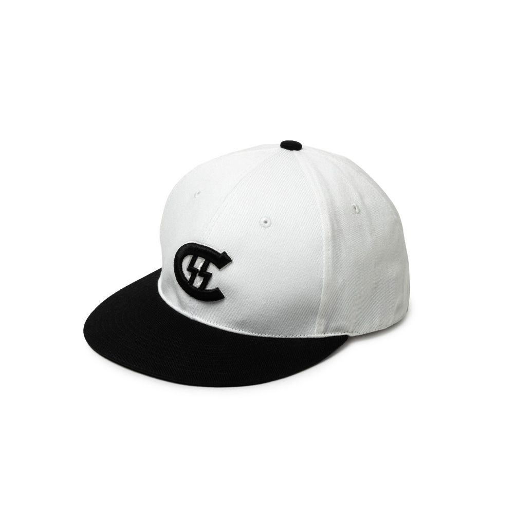 CALEE - TB LOGO BASE BALL CAP - BLACK × WHITE / ベースボール