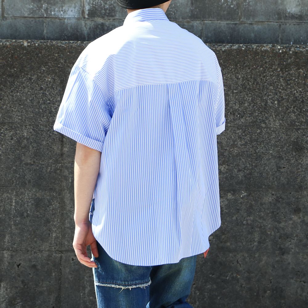 superNova. - Short sleeve hidden BD shirt - Crazy stripe