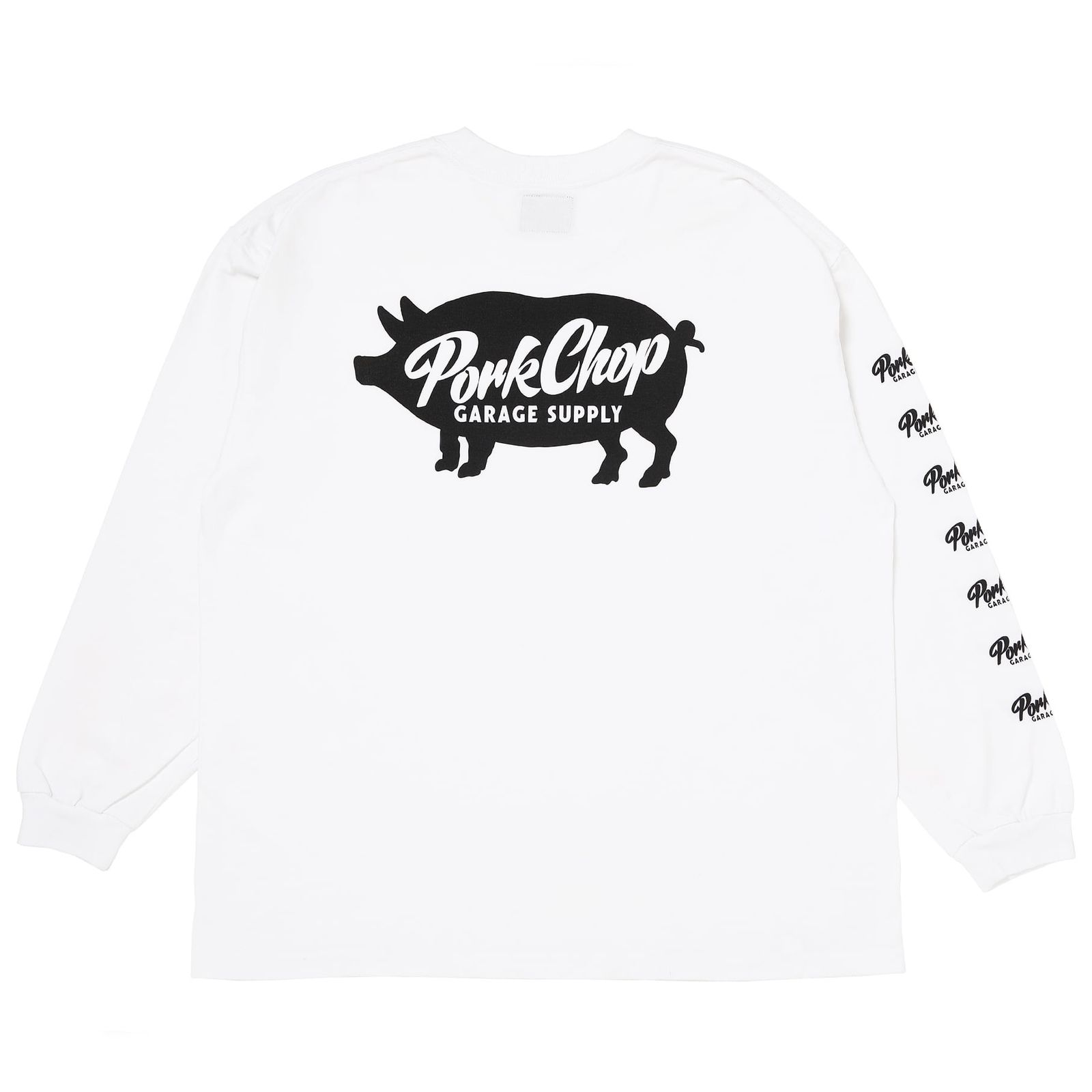 SCRIPT PORK L/S TEE - WHITE / ロングスリーブTシャツ