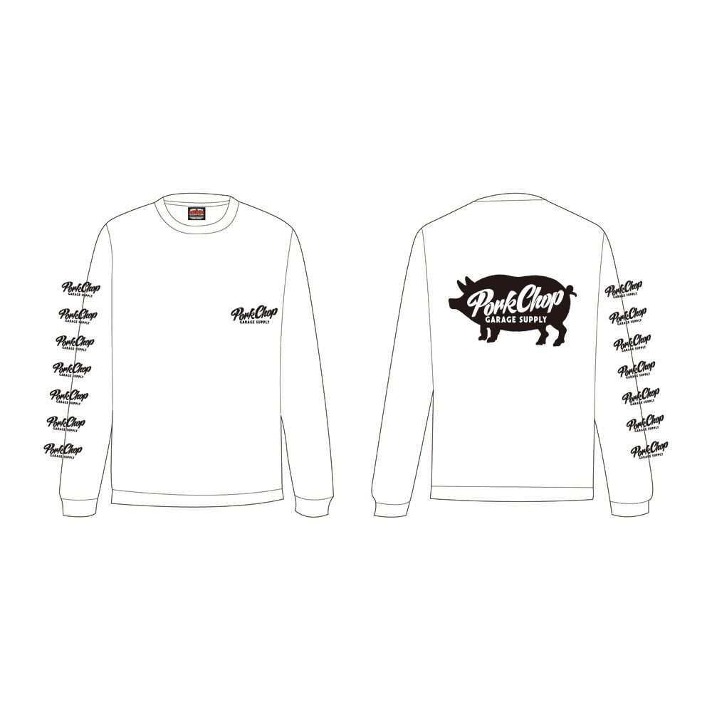 SCRIPT PORK L/S TEE - WHITE / ロングスリーブTシャツ