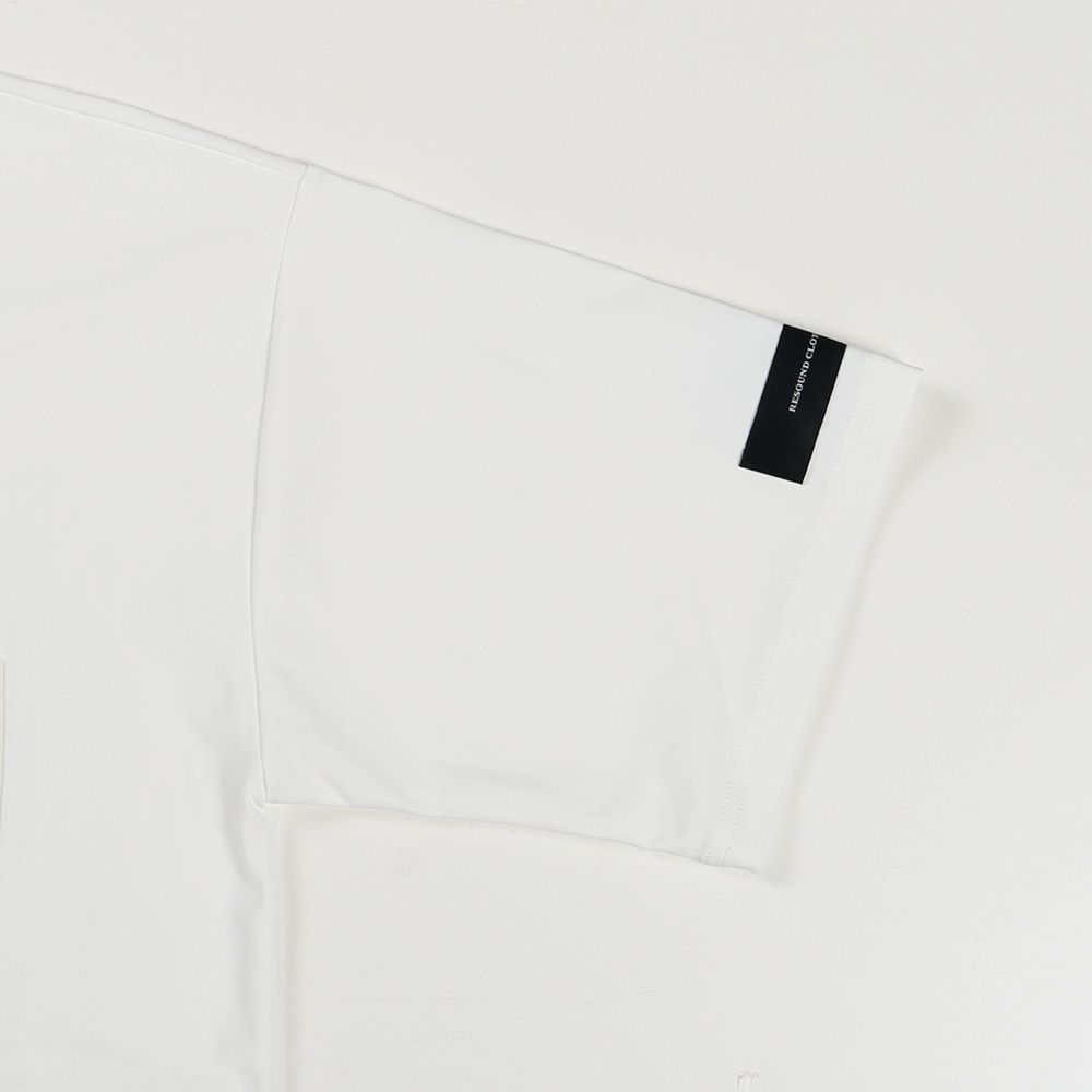 【ラスト1点-サイズ3】 leather pocket overnylon T - WHITE / エコレザーポケット ルーズTシャツ / RC35-T-005