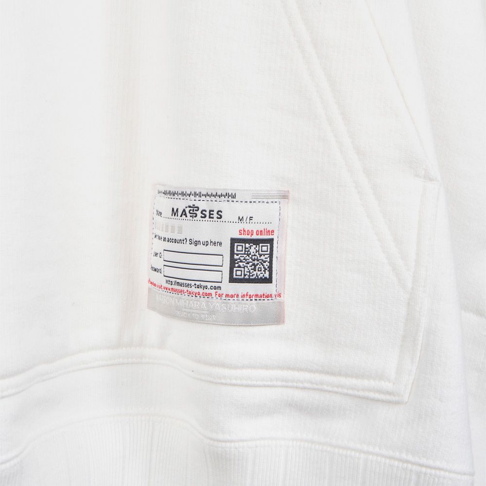 MASSES × Maison MIHARA YASUHIRO / DON'T FOG UP PRINT HOODIE - WHITE / プルオーバー パーカー / C15HD043