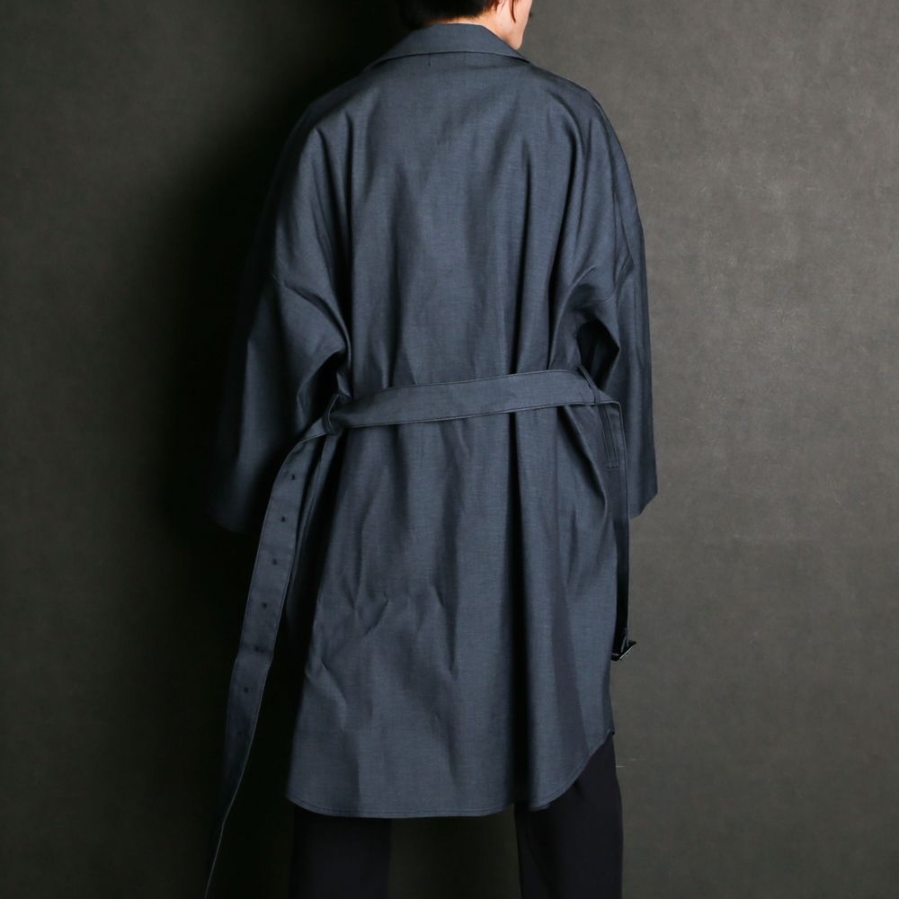 superNova. - 【ラスト1点-サイズM】 Belted shop coat - 7oz tencel