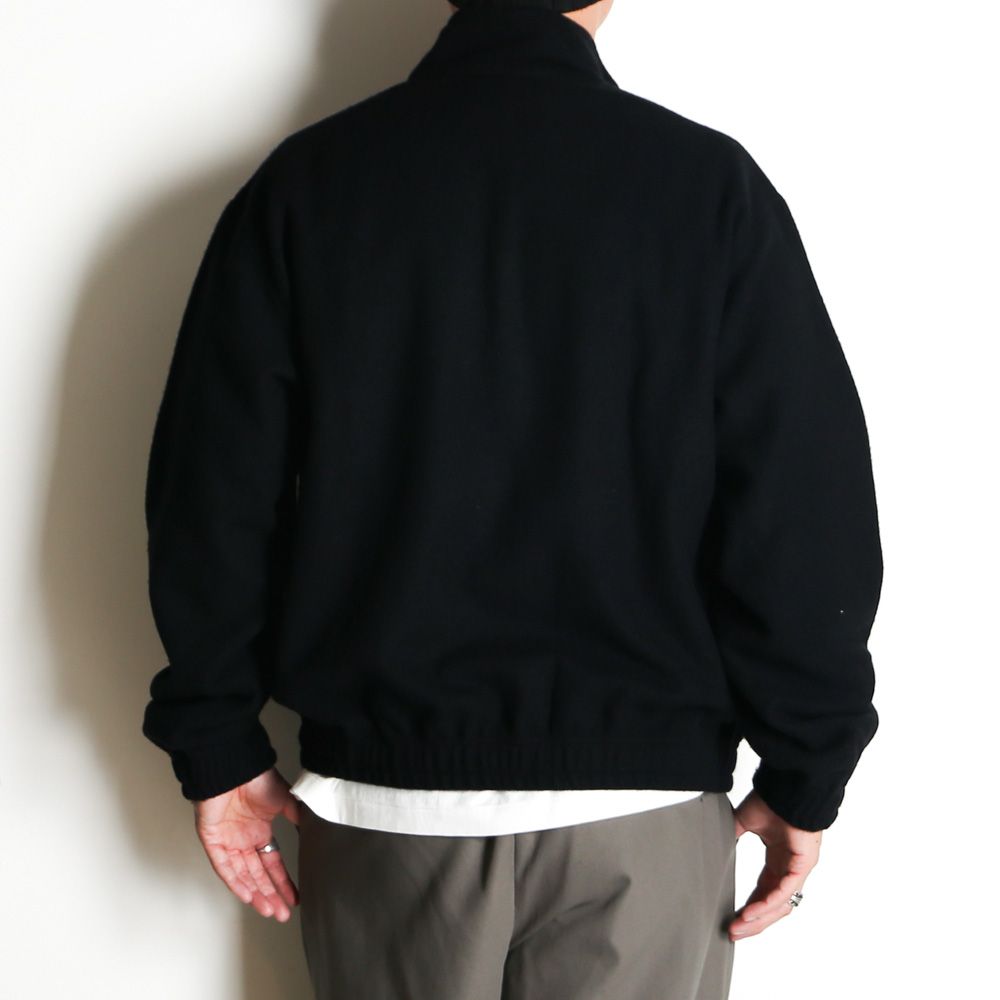 TRACK JACKET - BLACK / スーパー130s ウールナッピング - トラックジャケット / M25D10CS01C