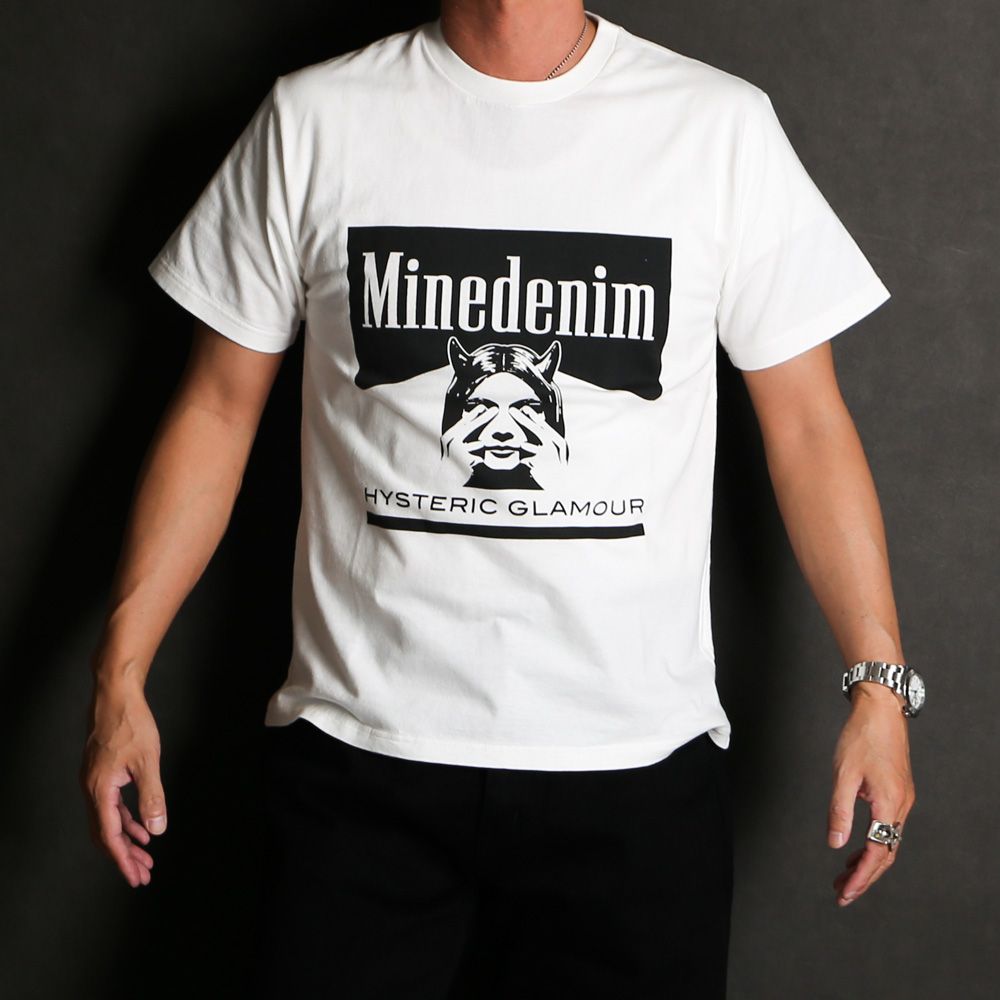 MINEDENIM - HYSTERIC GLAMOUR × MINEDENIM / Graphic T-Shirts - WHT /  MND-HYS005 | chemical conbination