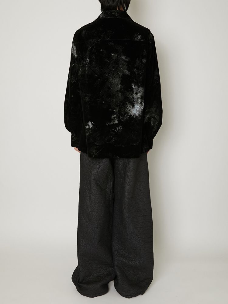 "FLOCKY + PIGMENT PRINT" SHIRTS / ミリタリーシャツ / TA23AW-SH027