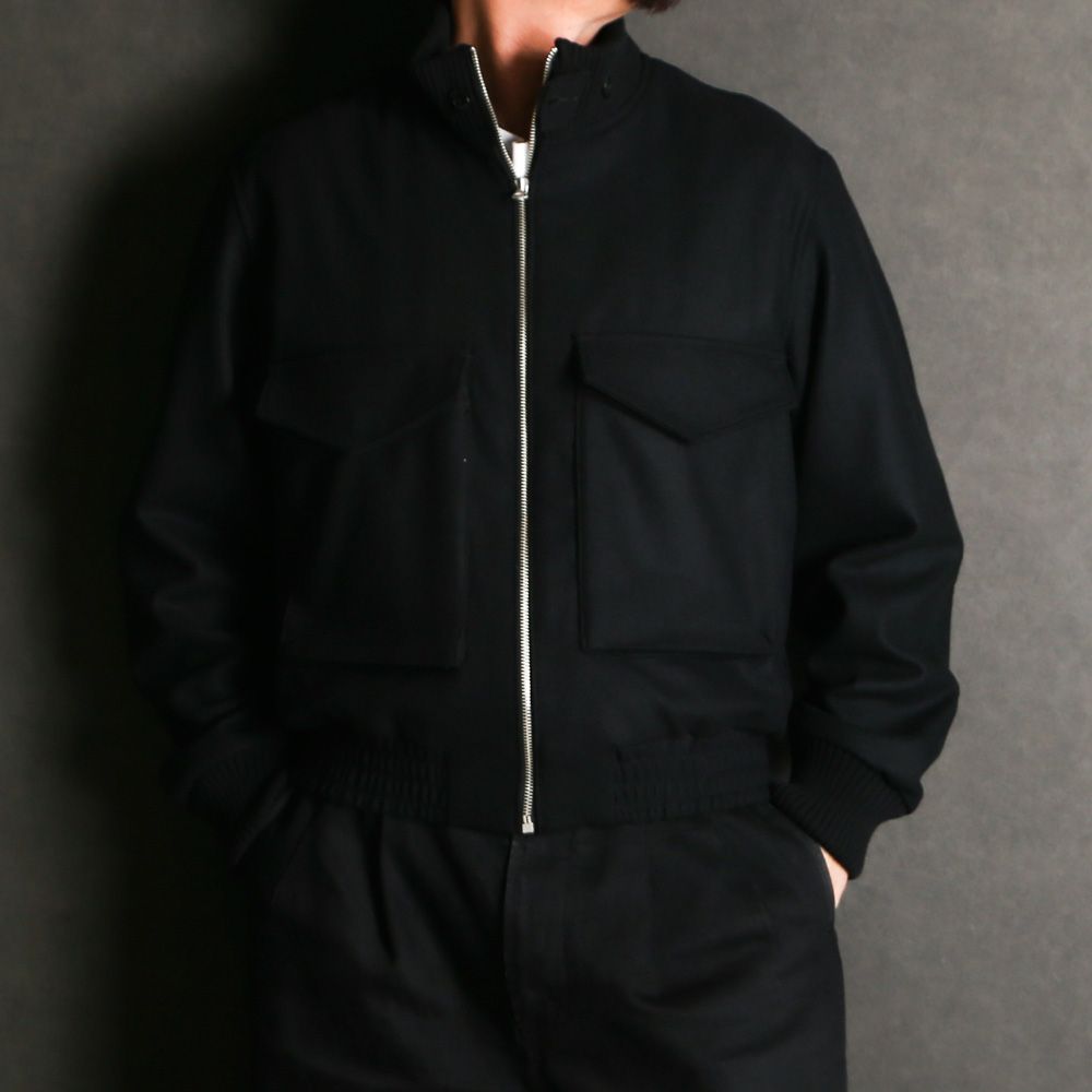 Wool Light Melton Flying JKT - BLK / 2510-9001