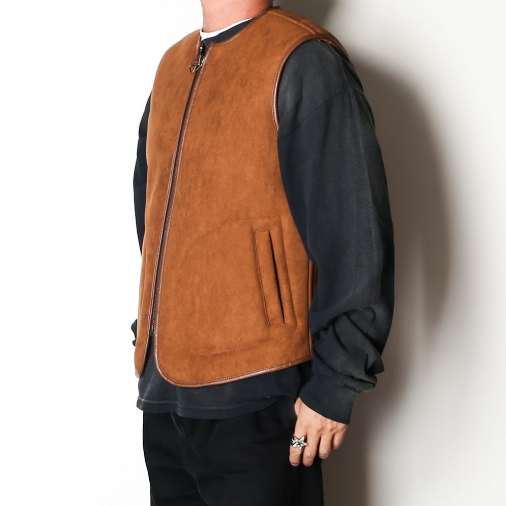 Vegan Mouton Vest - Brown  / GD0487
