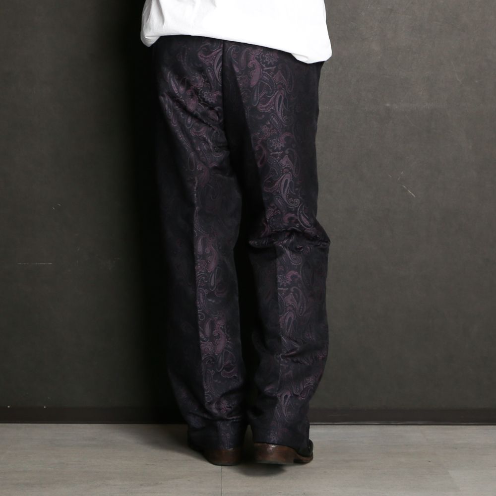 Straight track pant - Jacquard / トラックパンツ ペイズリージャガード / SN-423A