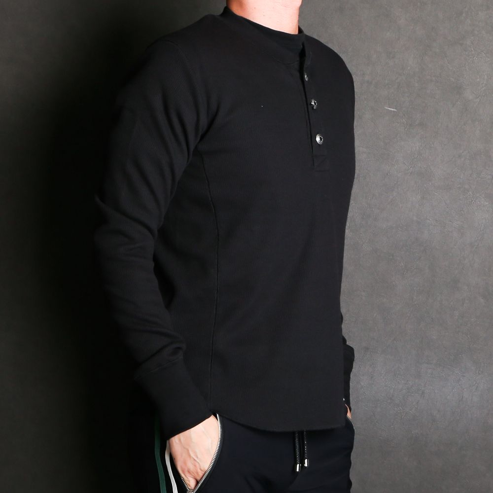 BOMBER HEAT® THERMAL L/SL HENLEY-NECK SHIRTS / 裏起毛 サーマル ヘンリーネックロングスリーブTシャツ / TCS-F2002