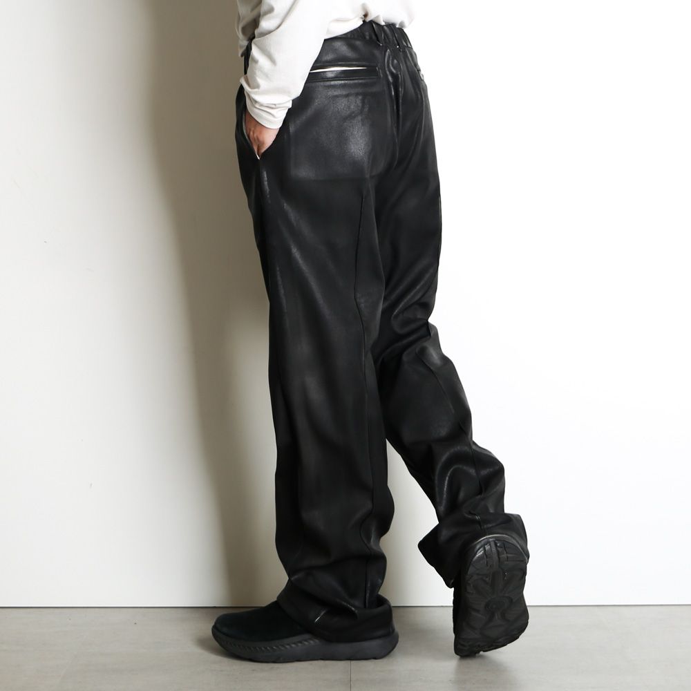 "LEATHER COATING JERSEY" EASY TROUSERS / トラウザー / TA24SS-PT091