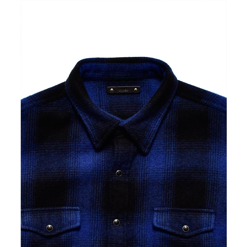 Ombre Check Flannel RF Western SH / 2310-5001
