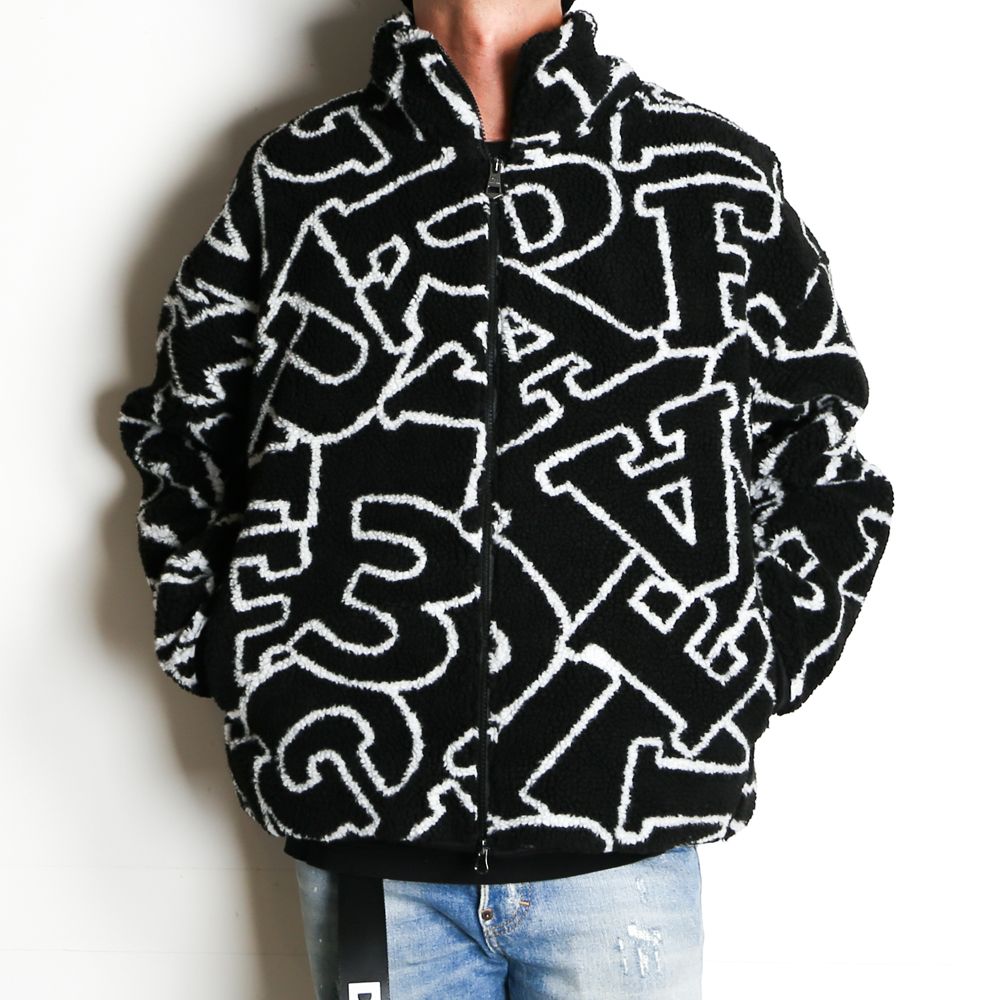 DIAGONAL LOGO BOA JACKET / ダイアゴナルロゴ ボア トラックジャケット / USO-21055