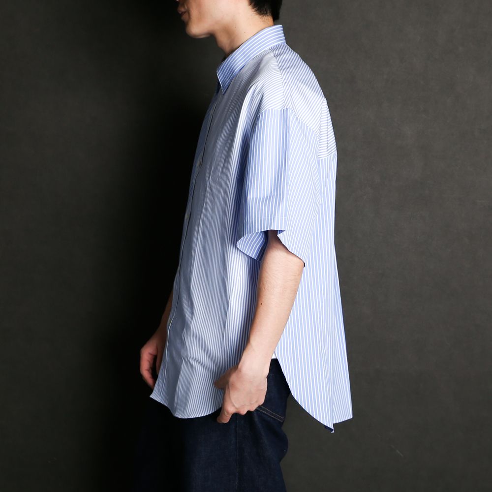 Short sleeve hidden BD shirt - Crazy stripe / 半袖シャツ クレイジーストライプ / SN-429A