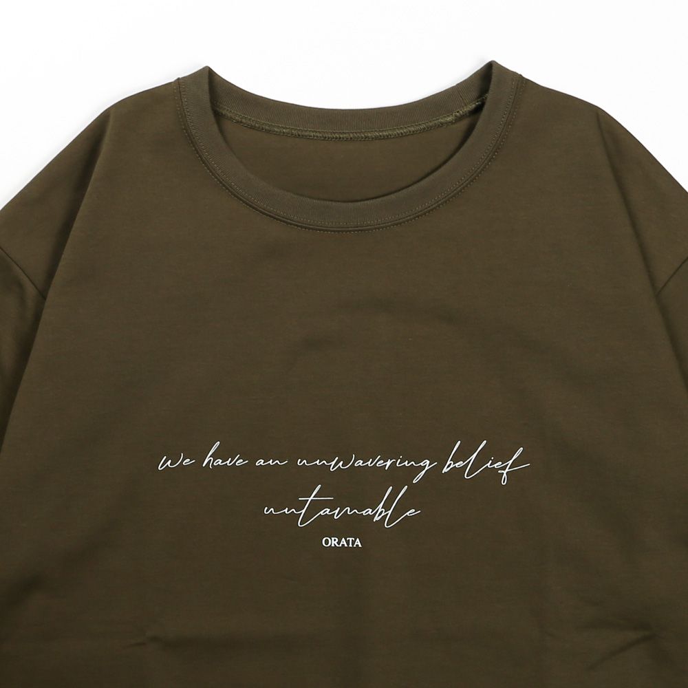 Cursive message T / メッセージロゴ オーバーTシャツ / OR1-T-001
