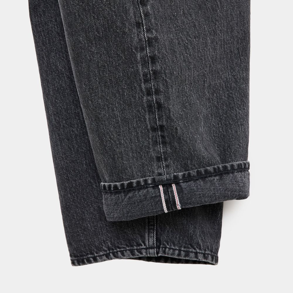 marka - COCOON FIT JEANS - FADED BLACK / オーガニック