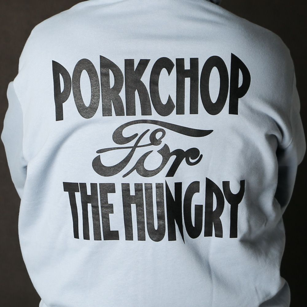 HUNGRY ZIP UP HOODIE - STONE BLUE / ジップアップパーカー